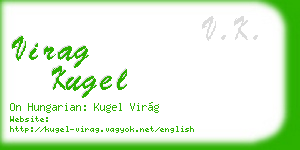 virag kugel business card
